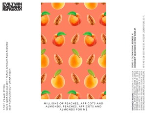 Evil Twin Brewing Millions Of Peaches, Apricots And Almonds. Peaches, Apricots And Almonds For Me March 2020