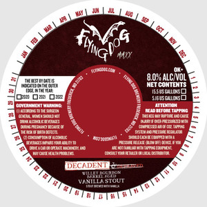 Flying Dog Brewery Decadent Willet Bourbon Barrel Aged Vanilla Stout