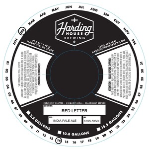 Harding House Brewing Red Letter