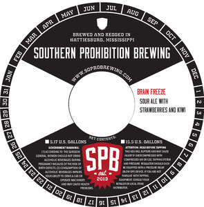 Southern Prohibition Brewing Brain Freeze