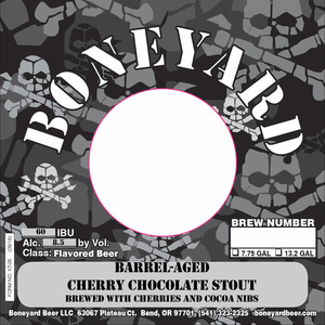 Barrel-aged Cherry Chocolate Stout March 2020