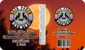 Back Porch Brewing Late Nite Pils