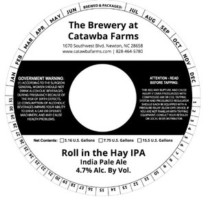 The Brewery At Catawba Farms Roll In The Hay IPA March 2020