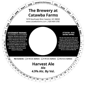 The Brewery At Catawba Farms Harvest Ale