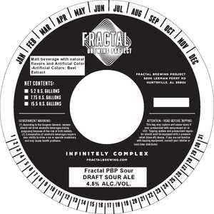 Fractal Fractal Pbp Sour Ale (pineapple-blueberry-passion Fruit) March 2020