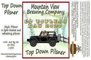 Mountain View Brewing Company Top Down Pilsner