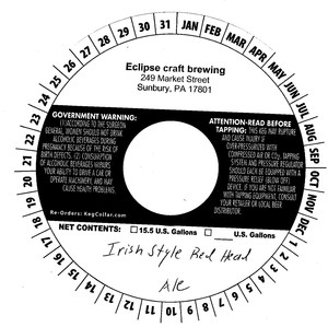 Eclipse Craft Brewing Irish Style Red Head