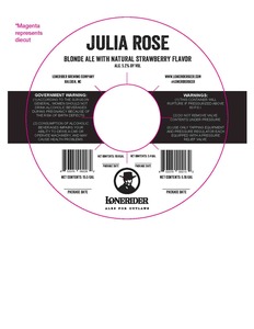 Lonerider Brewing Company Julia Rose March 2020