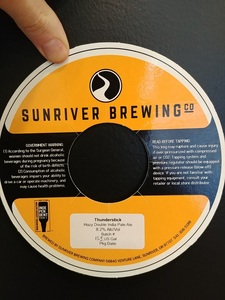 Sunriver Brewing Co. Thunderstick Hazy Double India Pale Ale March 2020