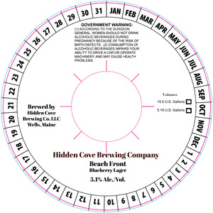 Hidden Cove Brewing Co. Beach Front March 2020