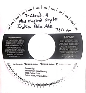 Settle Down Easy Brewing 2-cloud-9 New England Style India Pale Ale March 2020