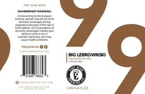 The Big Lebrownski Imperial Brown Ale March 2020