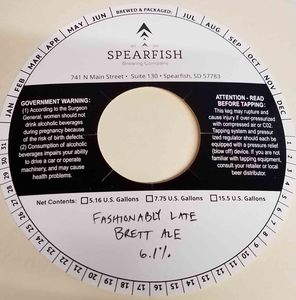 Fashionably Late Brett Ale March 2020