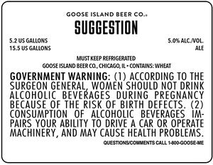 Goose Island Beer Co. Suggestion