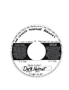 One Legged Pheasant Brewery Dark Helmet March 2020