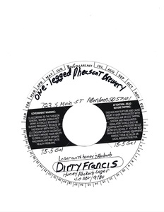 One Legged Pheasant Brewery Dirty Francis