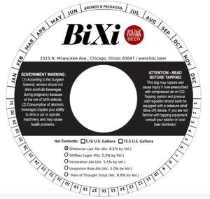 Bixi Beer Chelonian Lair Ale