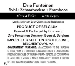 Drie Fonteinen Svhl: Schaarbeekse + Framboos March 2020