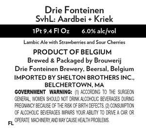 Drie Fonteinen Svhl: Aardbei + Kriek