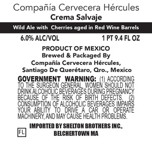 Compania Cervecera Hercules Crema Salvaje March 2020