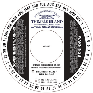 Thimble Island Brewing Company Dick Rocks Island March 2020
