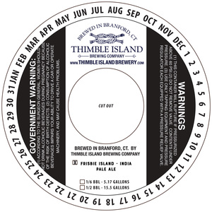 Thimble Island Brewing Company Frisbie Island March 2020