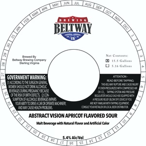 Beltway Brewing Company Abstract Vision Apricot Flavored Sour