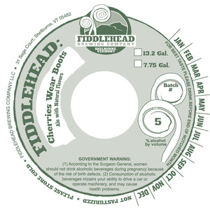 Fiddlehead Brewing Company Cherries Wear Boots