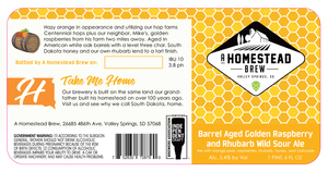 A Homestead Brew Barrel Aged Golden Raspberry And Rhubarb Wild Sour Ale March 2020