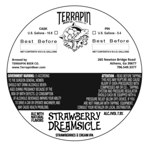 Terrapin Strawberry Dreamsicle March 2020