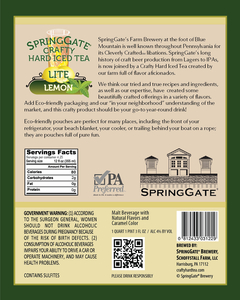 Springgate Crafty Hard Iced Tea Lite Lemon March 2020