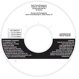 Short Throw Brewing Co. Code Of The Streets