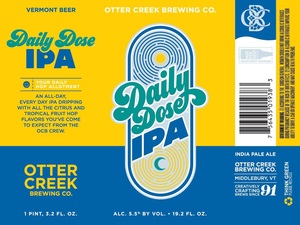 Otter Creek Brewing Co. Daily Dose IPA March 2020