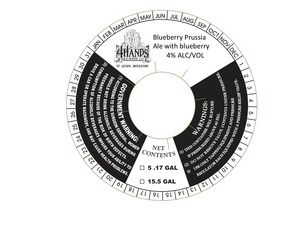 4 Hands Brewing Co Blueberry Prussia Ale March 2020