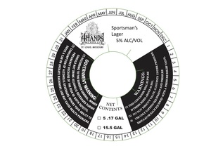 4 Hands Brewing Co Sportsman's Lager March 2020