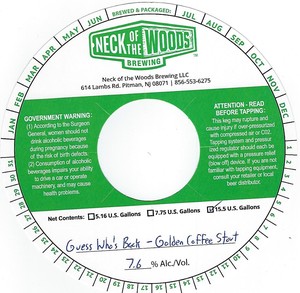 Guess Who's Back? Golden Coffee Stout March 2020