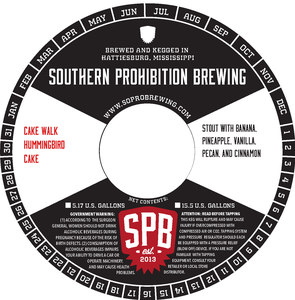 Southern Prohibition Brewing Cake Walk Hummingbird Cake