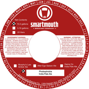 Smartmouth Brewing Co Phobophobia India Pale Ale March 2020