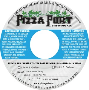 Pizza Port Brewing Co Permanent Vacay