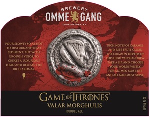 Ommegang Valar Morghulis March 2020