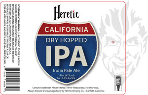 Heretic Brewing Co. California Dry Hopped IPA March 2020