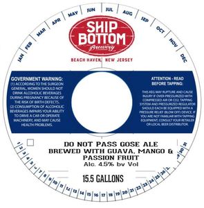 Ship Bottom Brewery Do Not Pass Gose