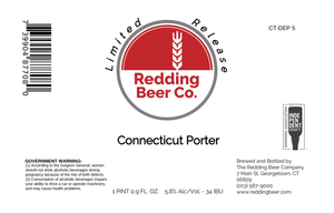 Redding Beer Company Connecticut Porter