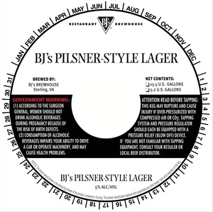Bj's Brewhouse Bj's Pilsner Style Lager March 2020