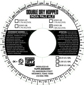 Double Dry Hopped India Pale Ale Series 20