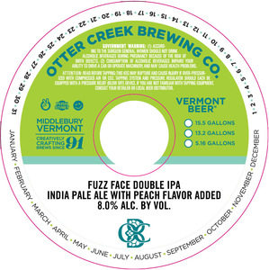 Otter Creek Brewing Co. Fuzz Face Double IPA March 2020