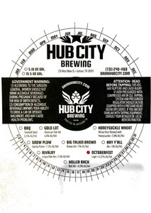 Hub City Brewing Octoberfest Lager March 2020