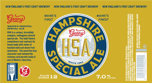 Geary Brewing Co. Hampshire Special Ale March 2020