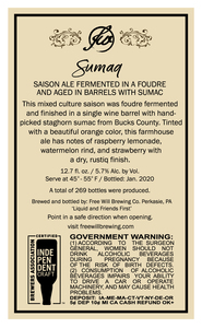 Free Will Brewing Co. Sumaq