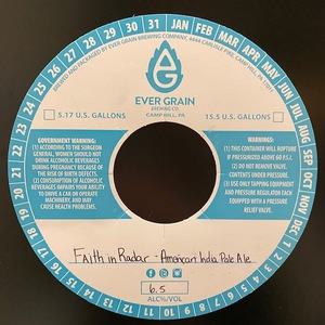Ever Grain Brewing Co. Faith In Radar American India Pale Ale